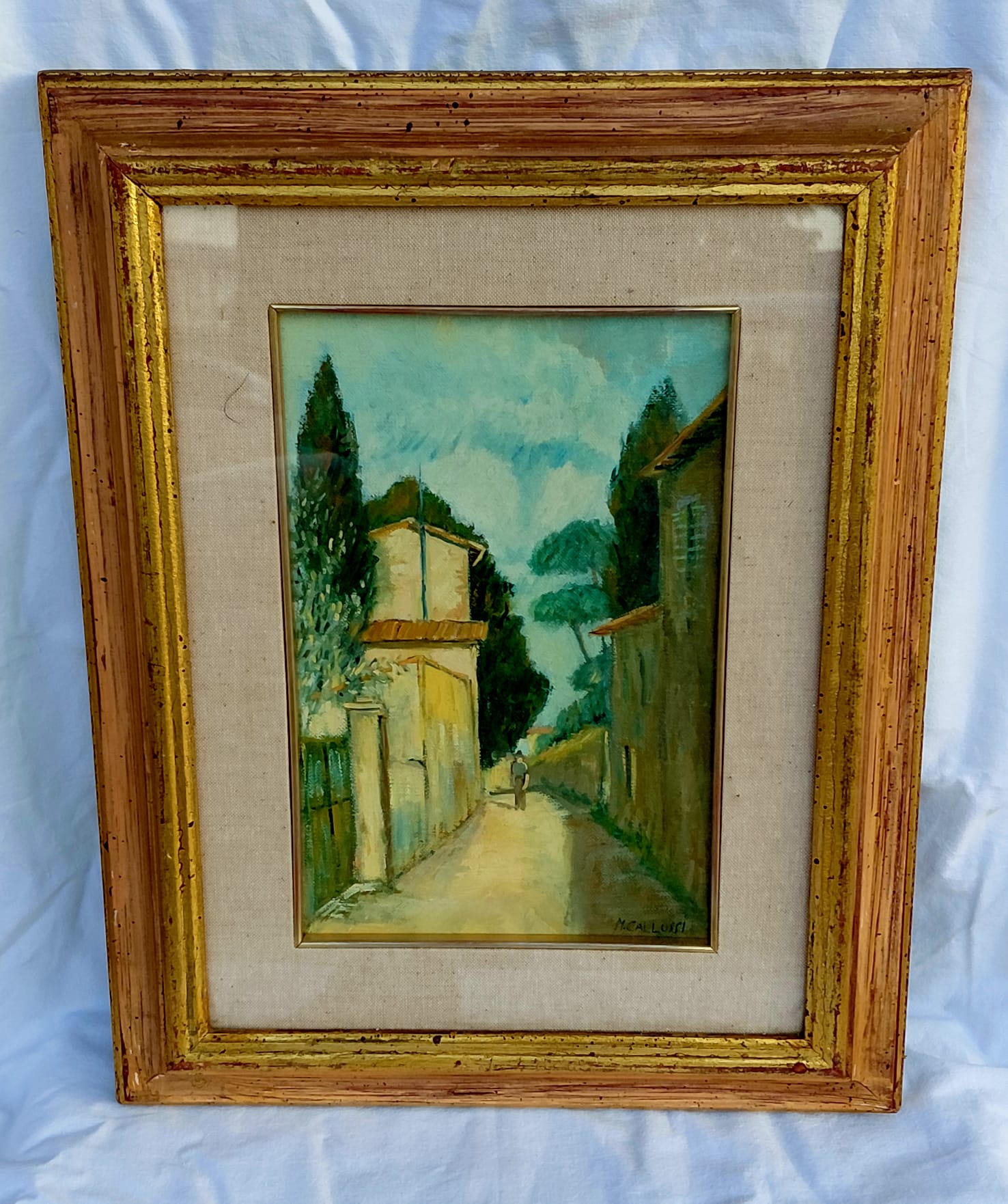 Dipinto Paesaggistico Firmato M. Calluri – Vicolo di Borgo Italiano