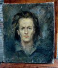 Ritratto Femminile Espressionista – Olio su Tela Firmato e Datato 1980