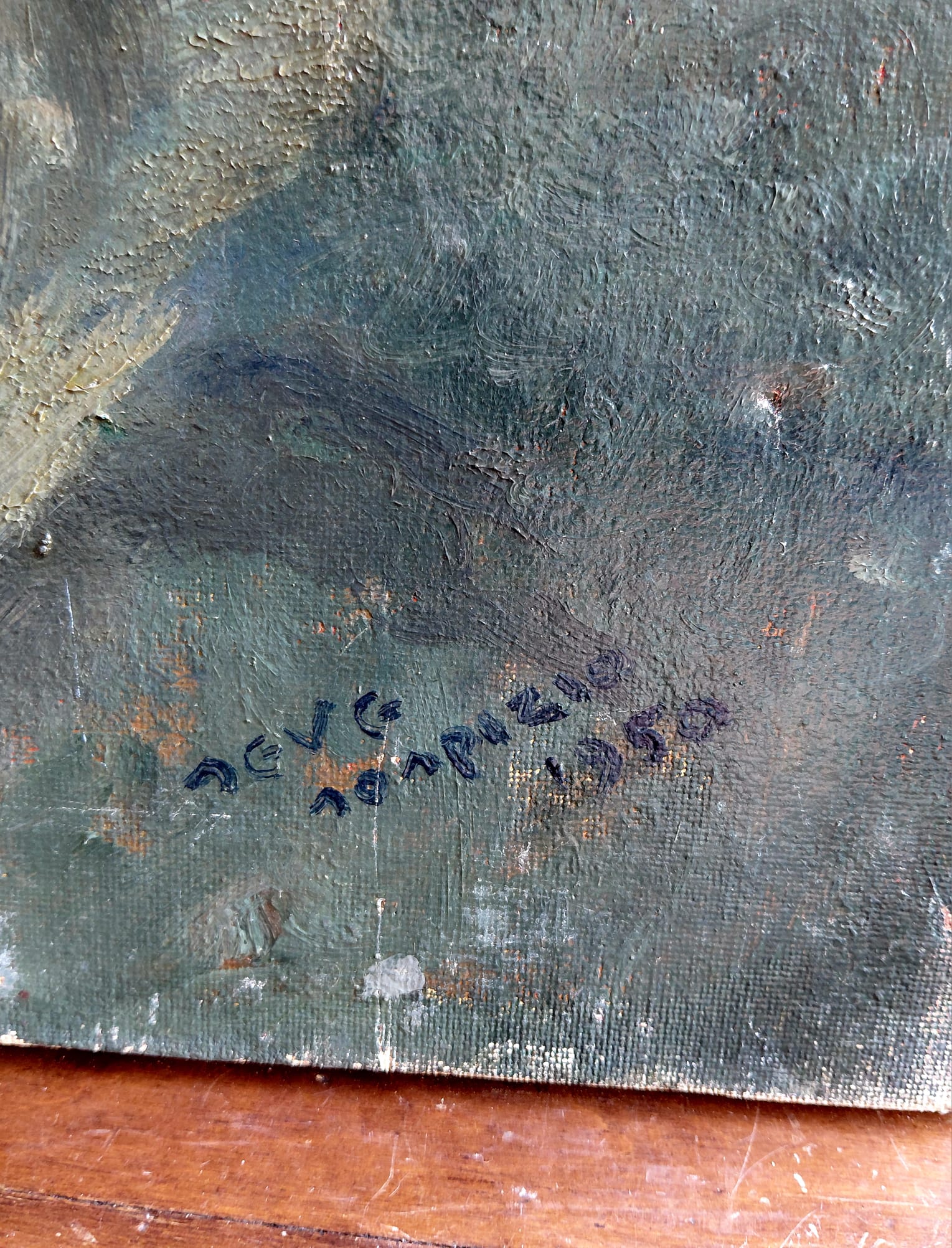 Ritratto Femminile Espressionista – Olio su Tela Firmato e Datato 1980