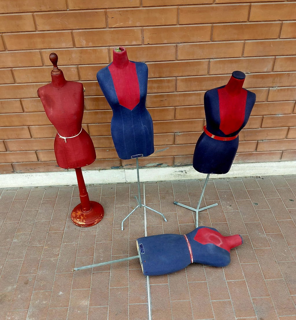 Lotto di manichini sartoriali vintage da esposizione