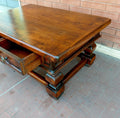 Tavolo in legno massello stile classico con cassetto