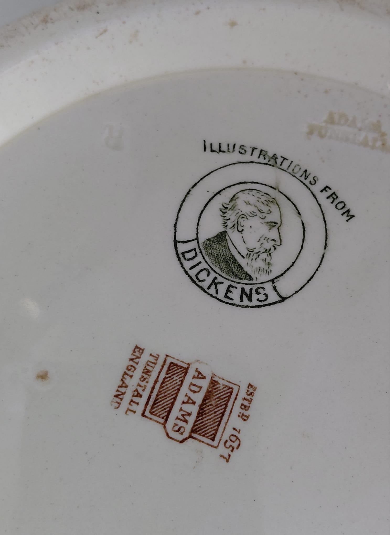 Piatto da portata vintage in ceramica decorata