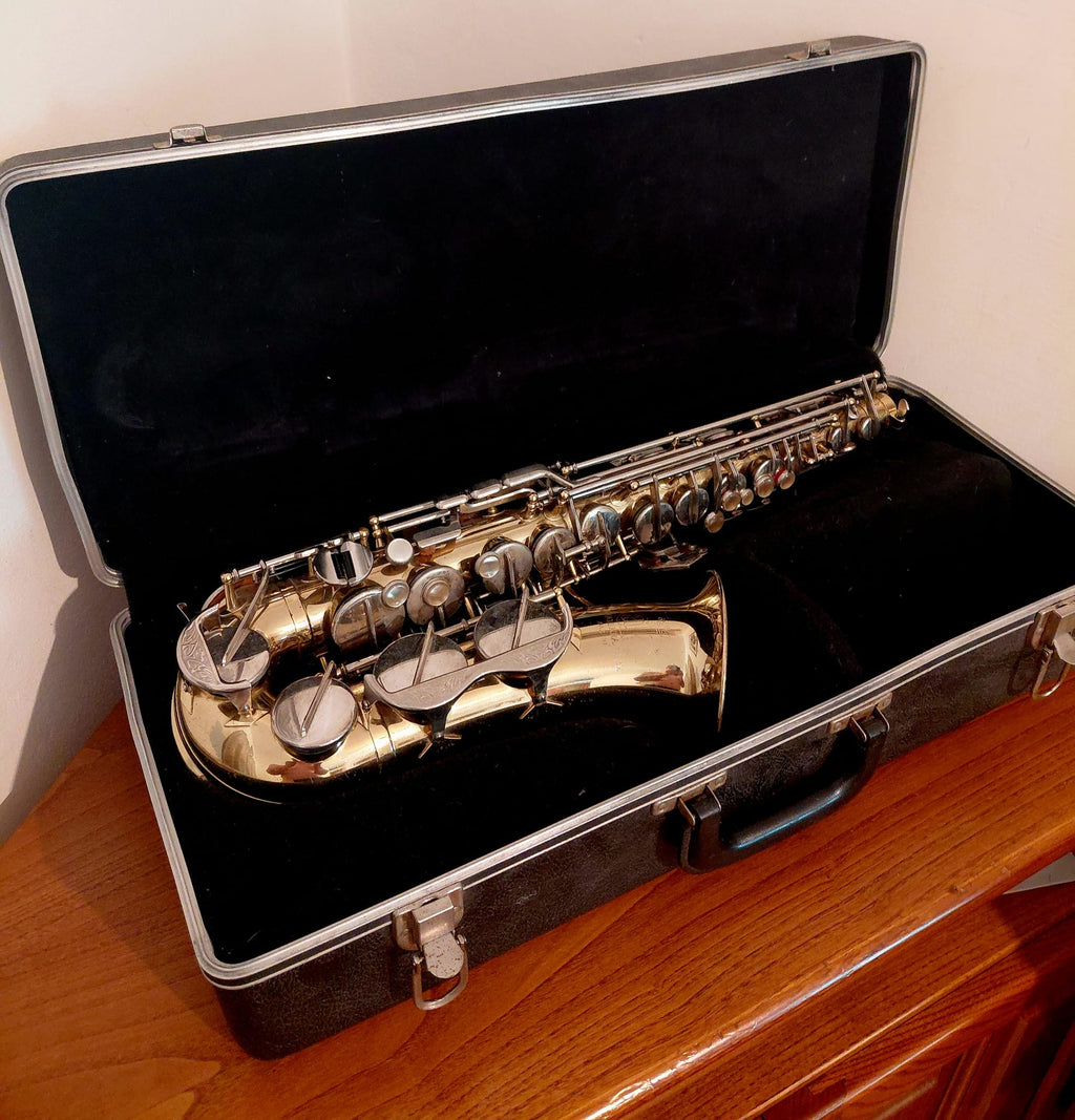 Saxofono contralto completo con custodia