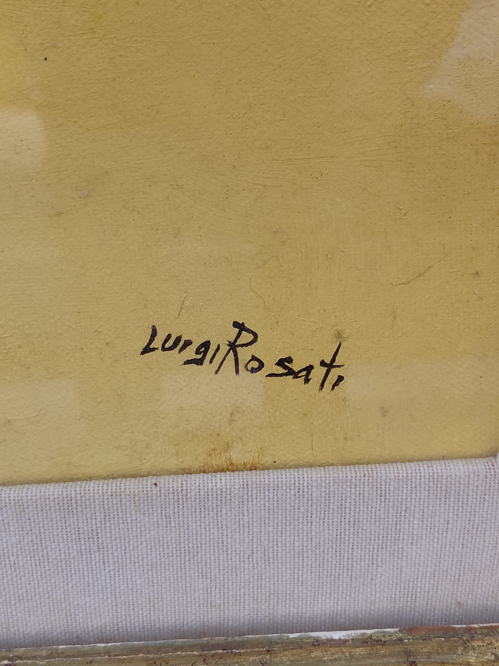 Quadro paesaggio contemporaneo firmato Luigi Rosati con cornice