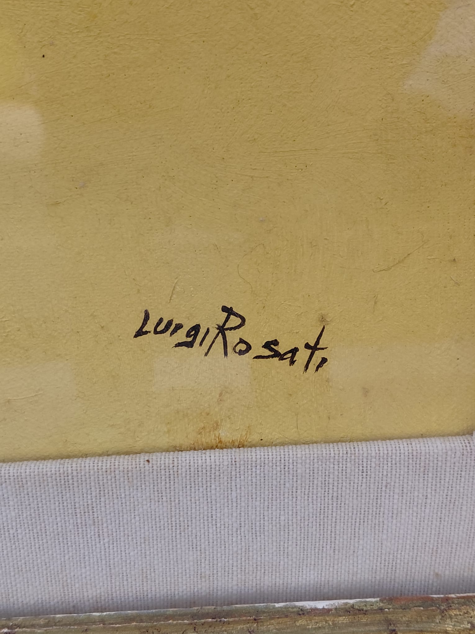 Quadro paesaggio contemporaneo firmato Luigi Rosati con cornice