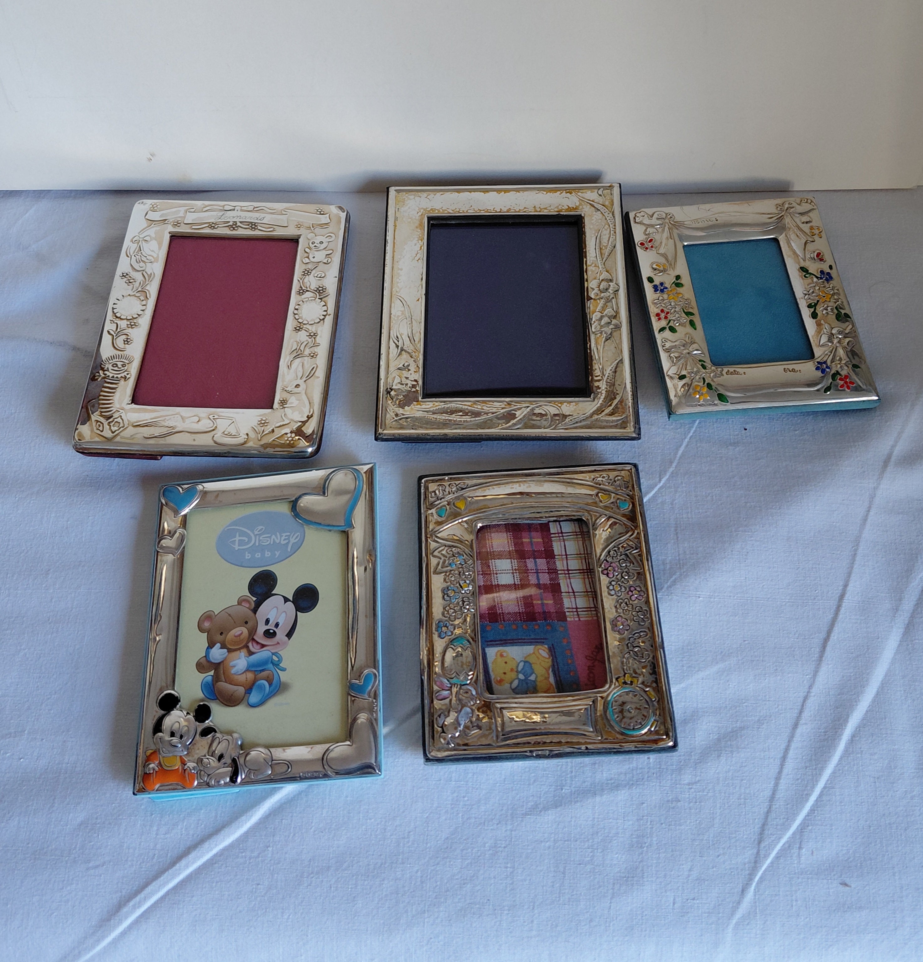 5 cornice di qualità in argento