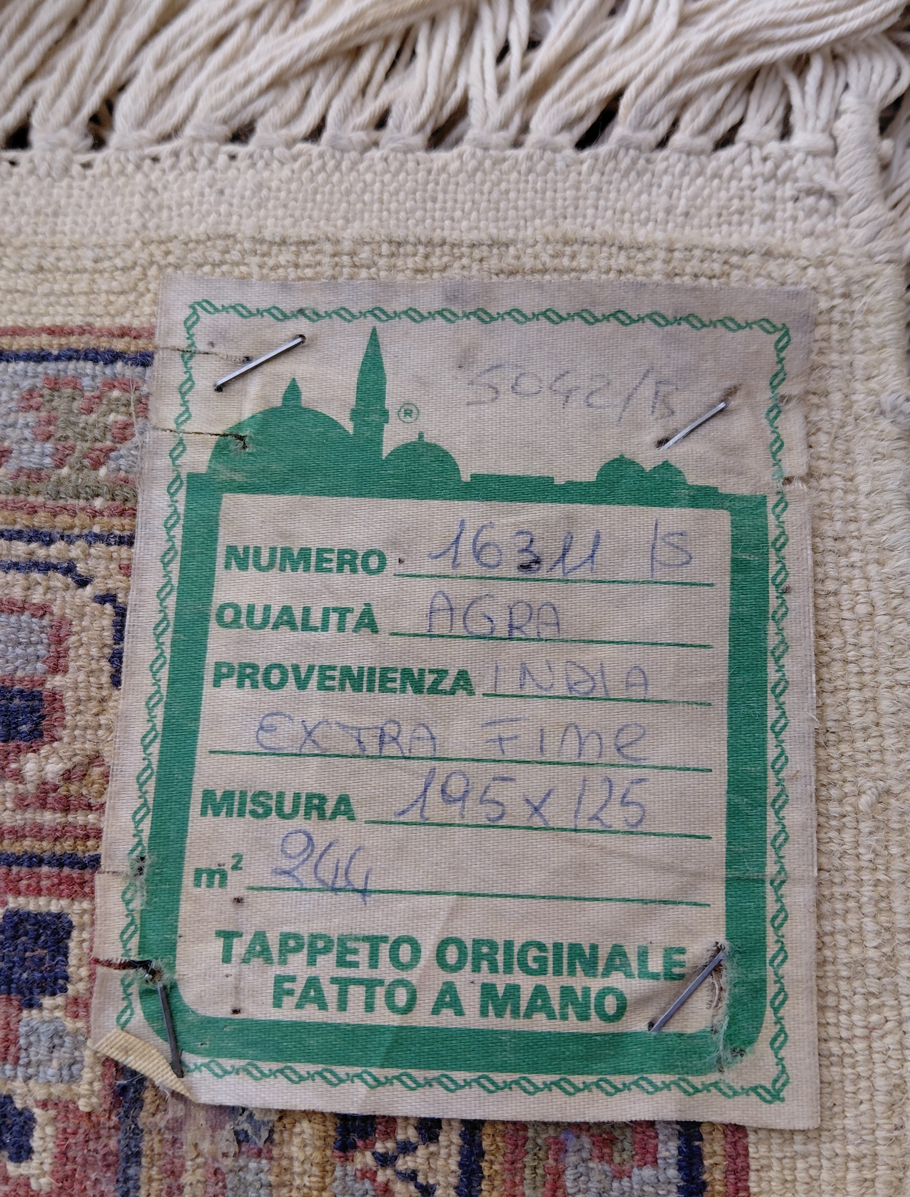 Meraviglioso tappeto Agra Extra fine Certificato